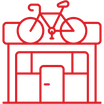 icône achat de vélo en magasin